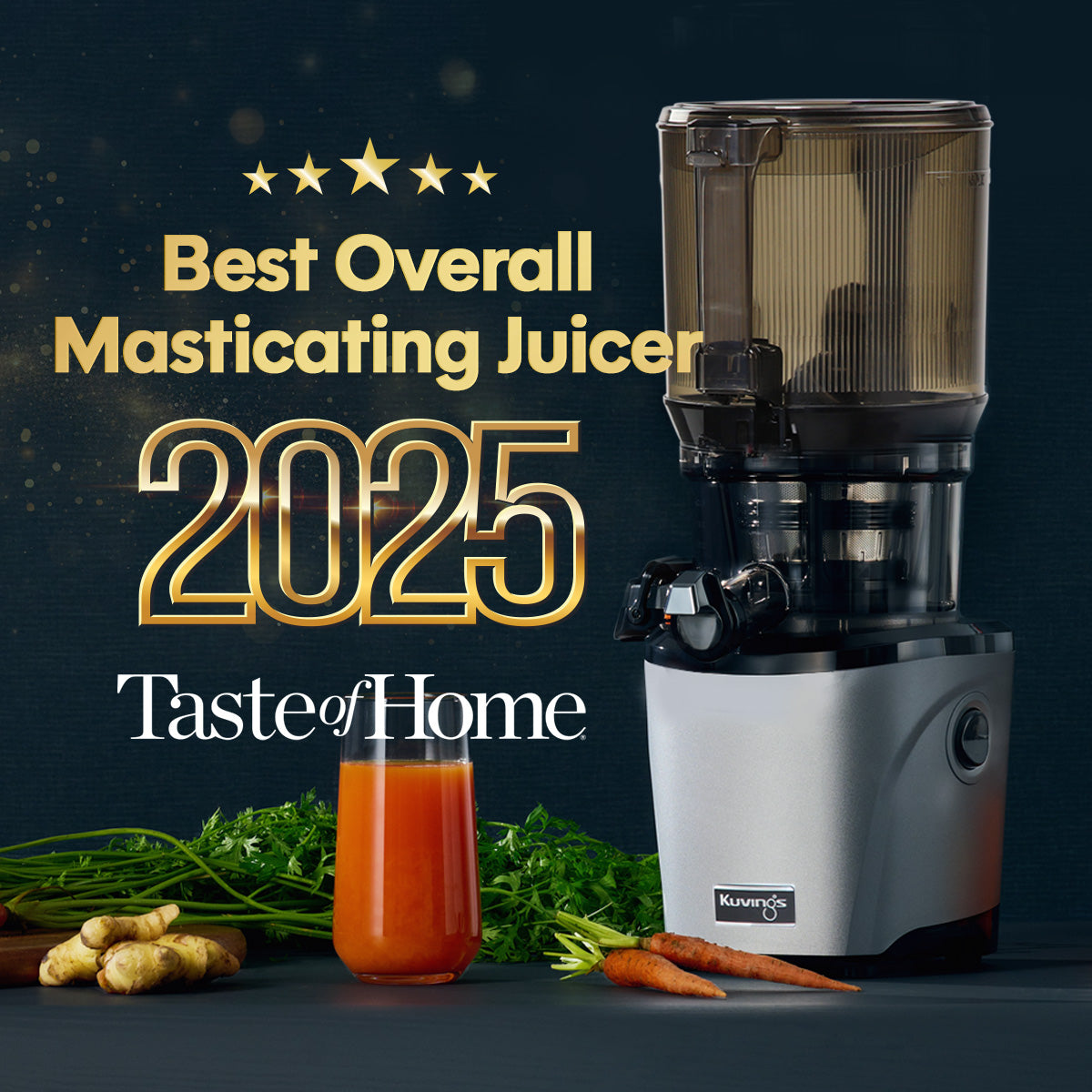 Kuvings AUTO 10 Named Best Overall Masticating Juicer 2025
